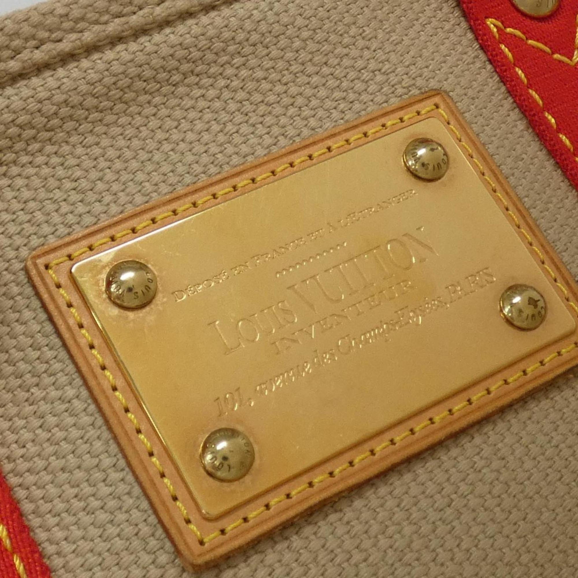 Louis Vuitton Beige Canvas Handbag