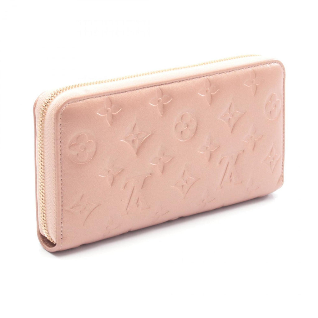 Louis Vuitton Pink Rose Gold Monogram Leather Long Wallet