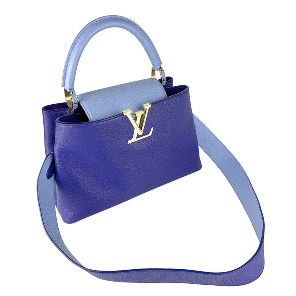 Louis Vuitton Blue Leather Handbag Shoulder Bag