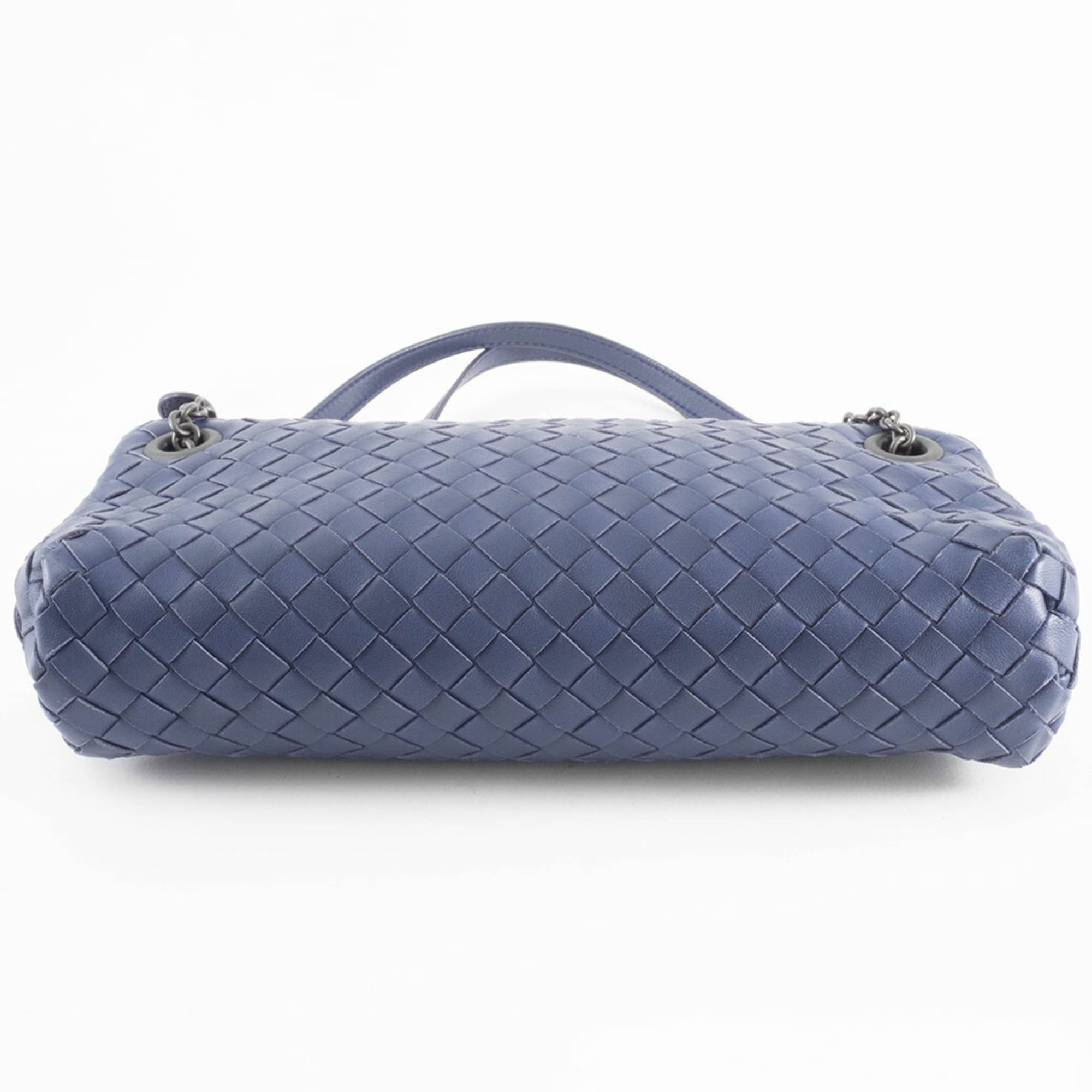 Bottega Veneta Navy Leather Shoulder Bag