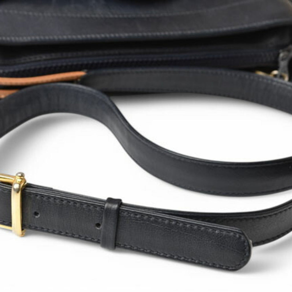Celine Dark Navy Leather Shoulder Bag