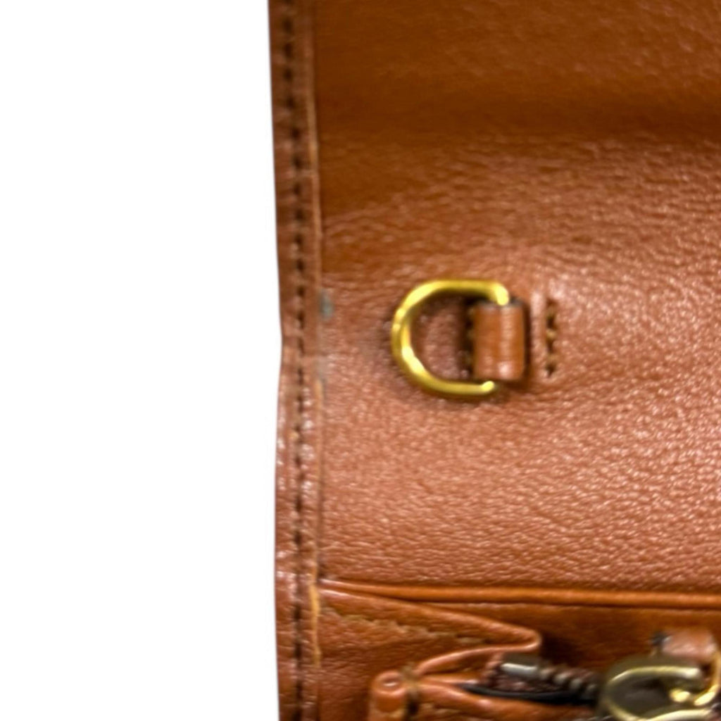 Gucci Brown Leather Chain/Shoulder Wallet (Pre-Owned)