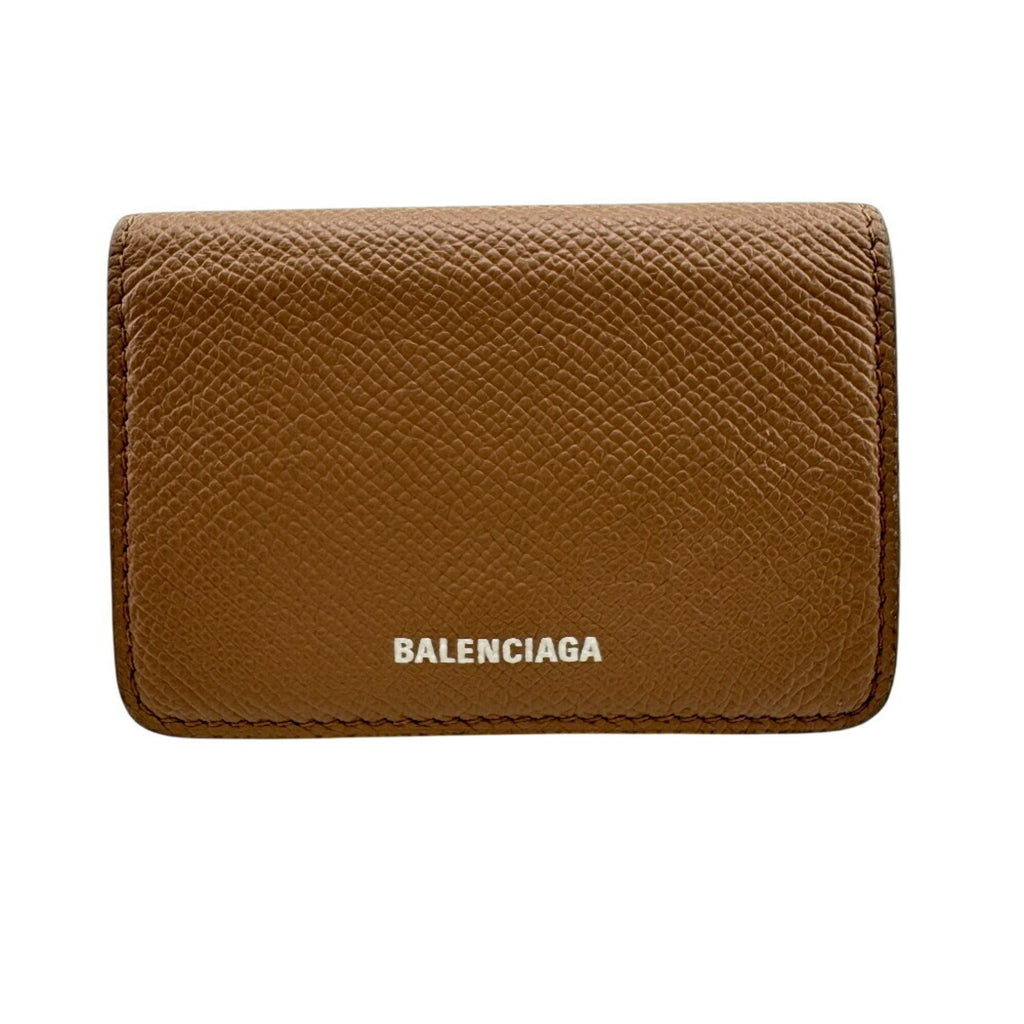 Balenciaga Beige Leather Wallet (Tri-Fold)