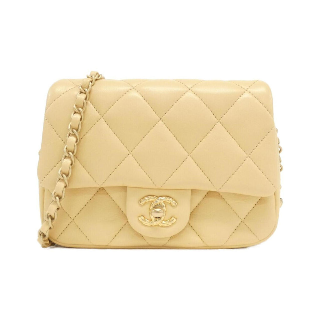 Chanel Beige Leather Shoulder Bag