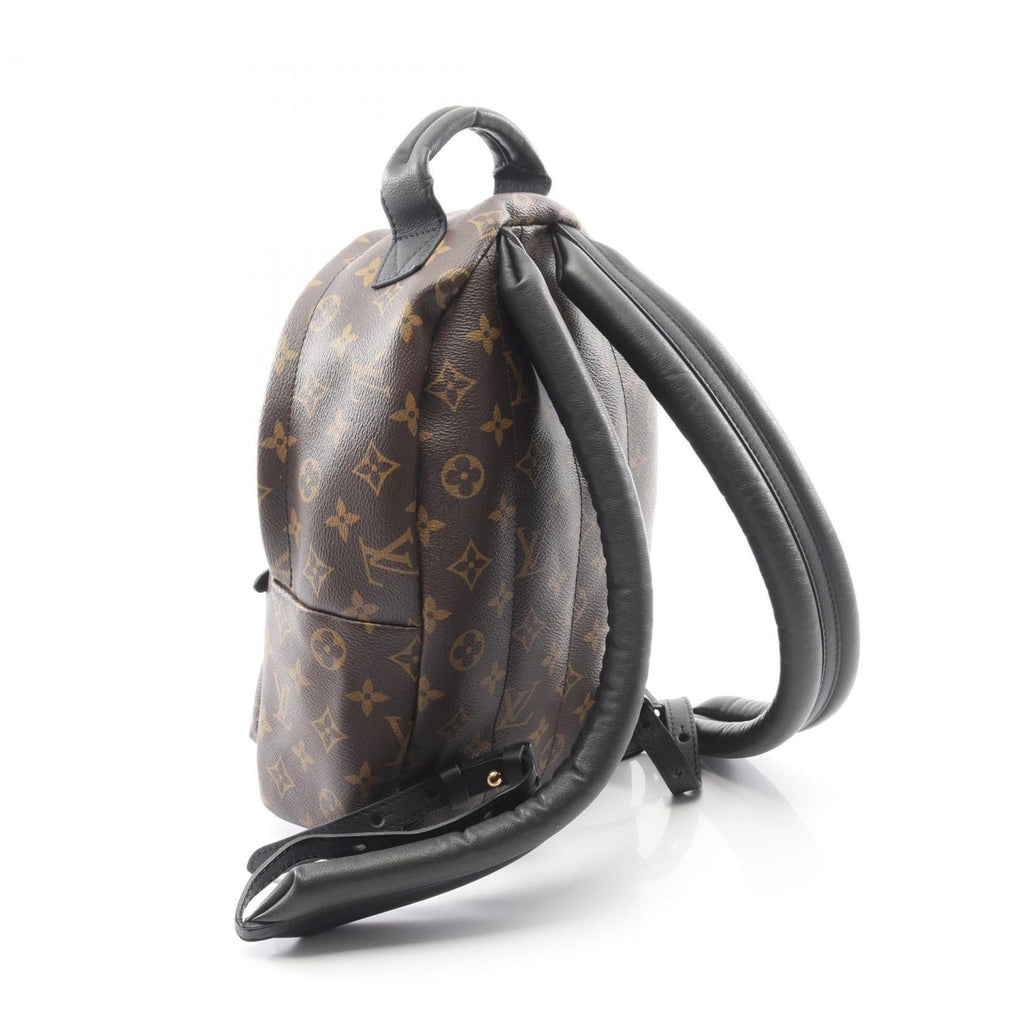 Louis Vuitton Black Brown Monogram Coated Canvas Leather Backpack
