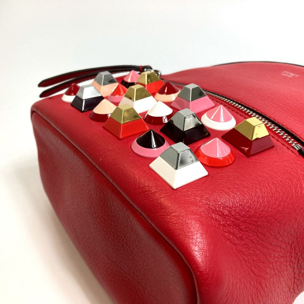Fendi Red Leather Backpack