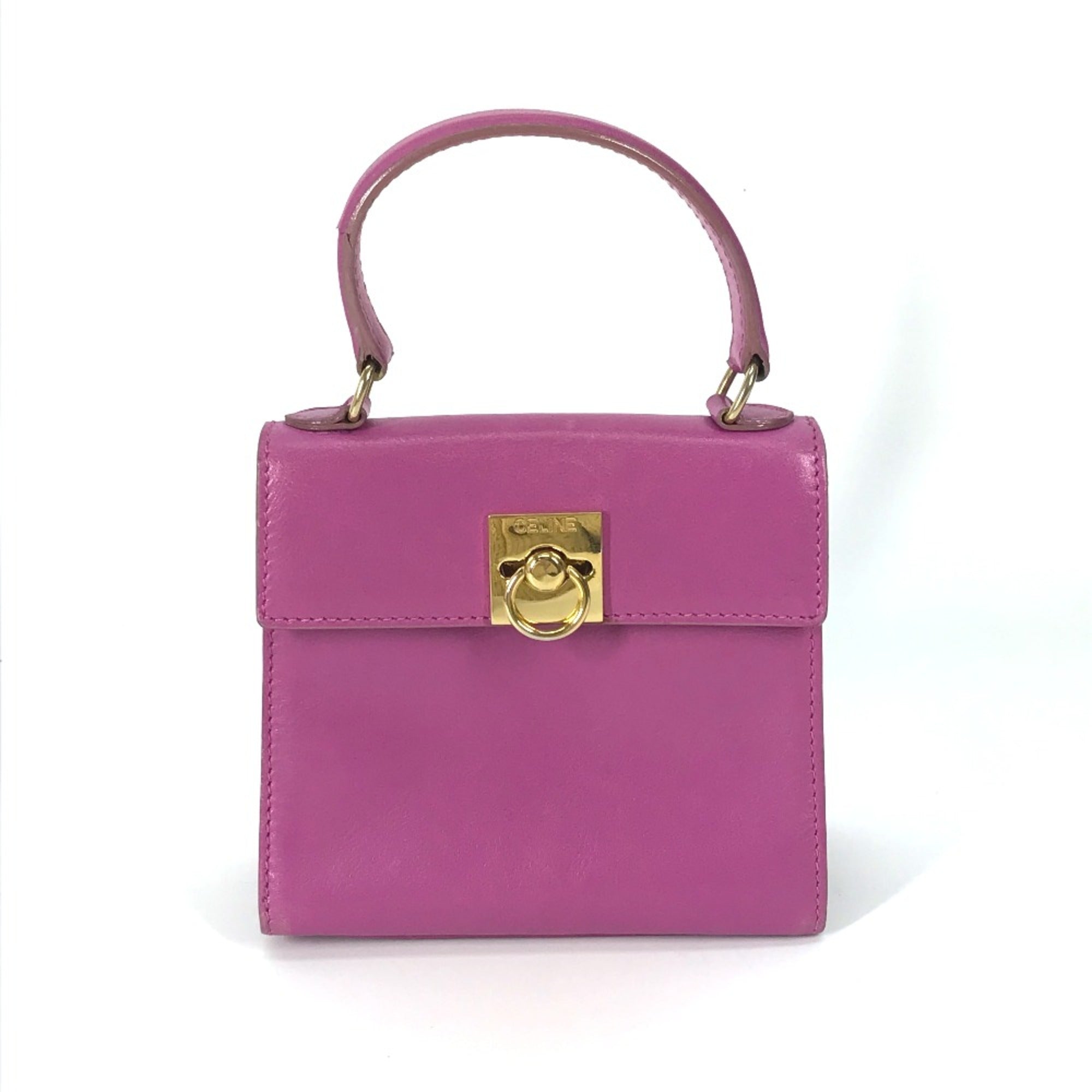 Celine Purple Leather Handbag