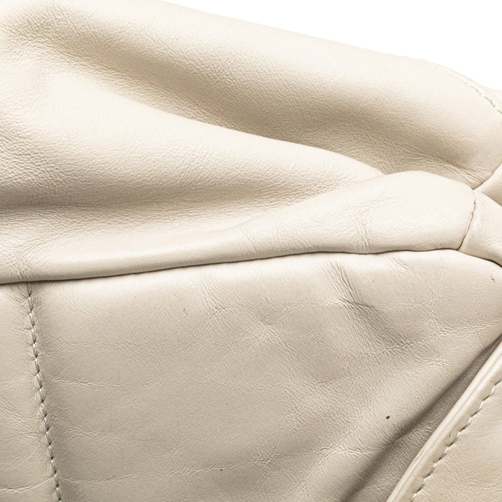 Bottega Veneta Beige White Leather Fanny Pack