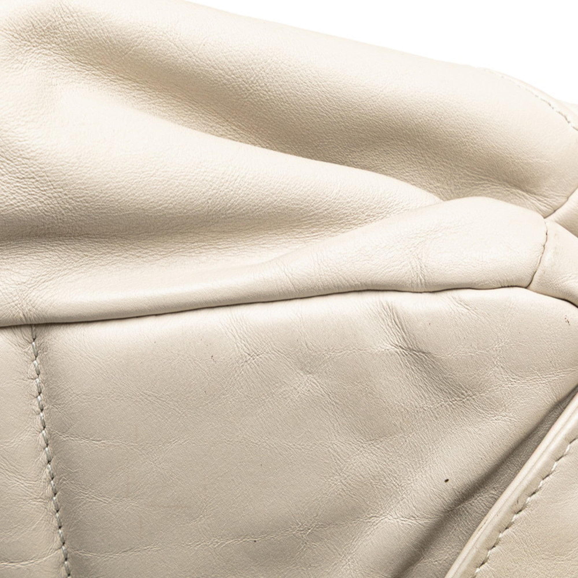 Bottega Veneta Beige White Leather Fanny Pack