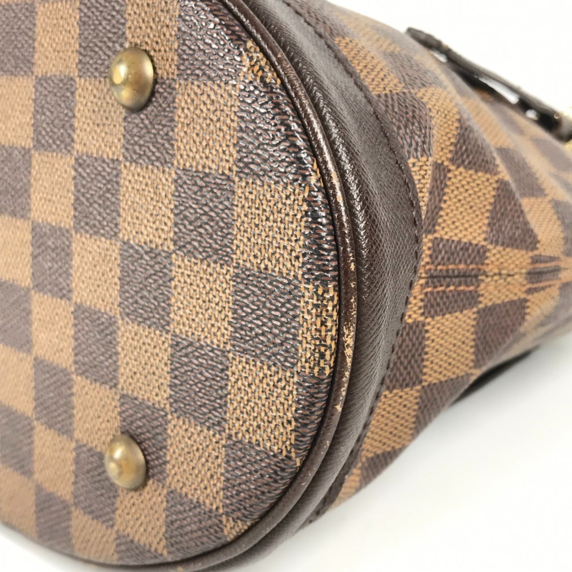 Louis Vuitton Brown Damier Canvas Ebene Damier Canvas Pouch Shoulder Bag Tote Bag