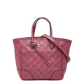 Gucci Purple Leather Handbag Shoulder Bag (Pre-Owned)
