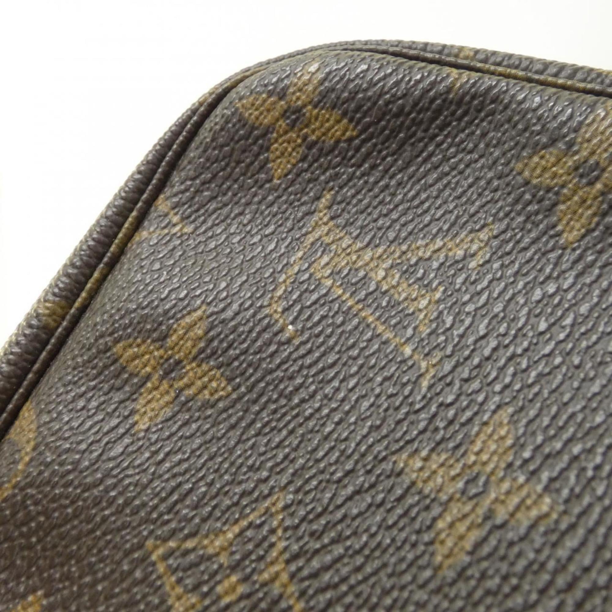 Louis Vuitton Marron Monogram Coated Canvas Pochette Pouch