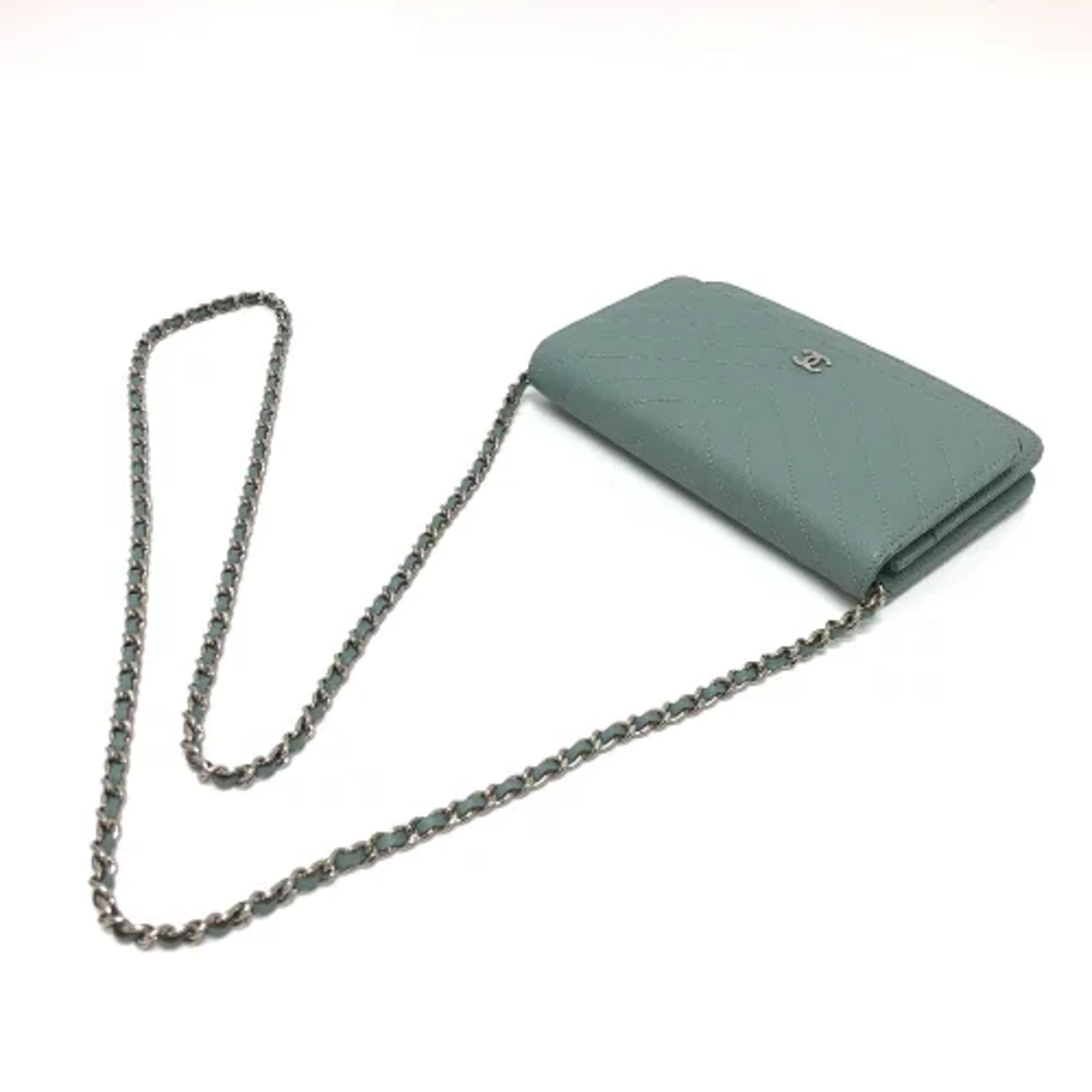 Chanel Blue Leather Shoulder Bag
