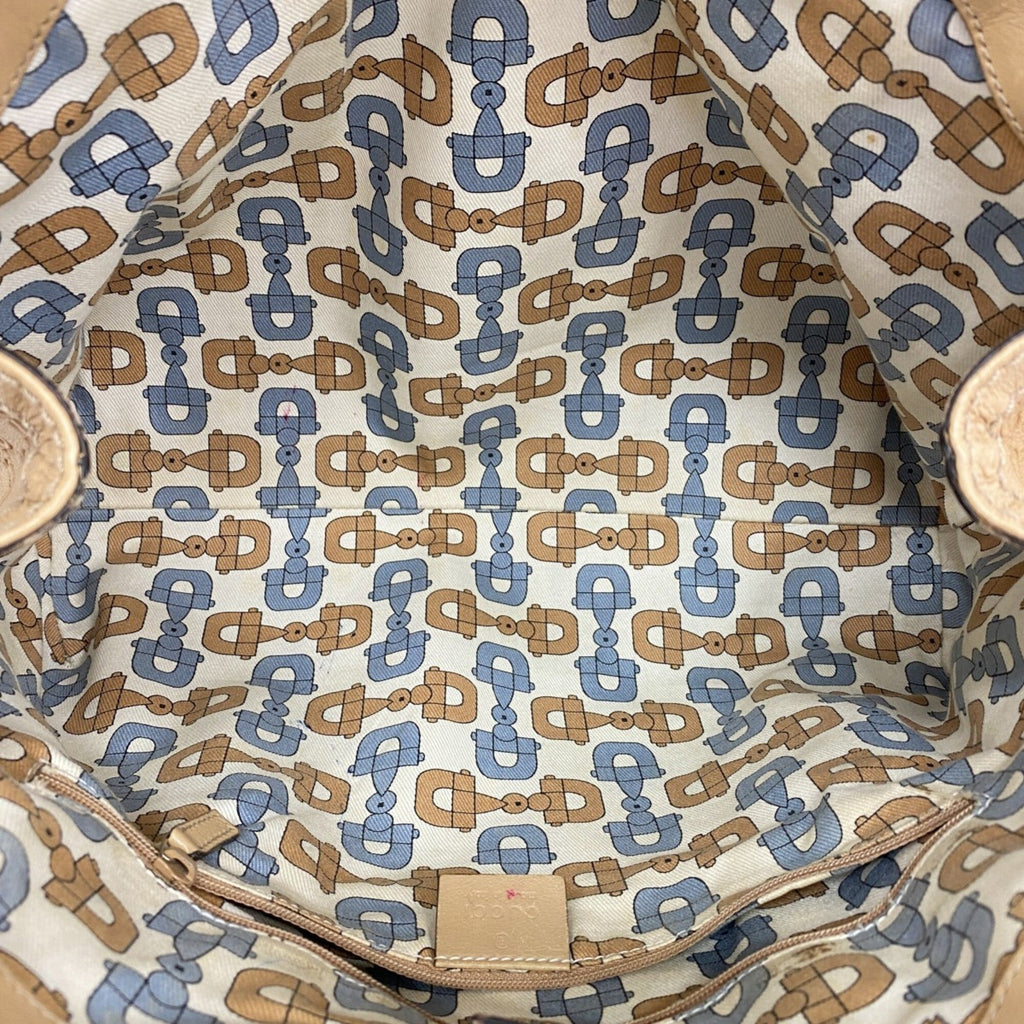 Gucci Beige Leather Tote Bag (Pre-Owned)