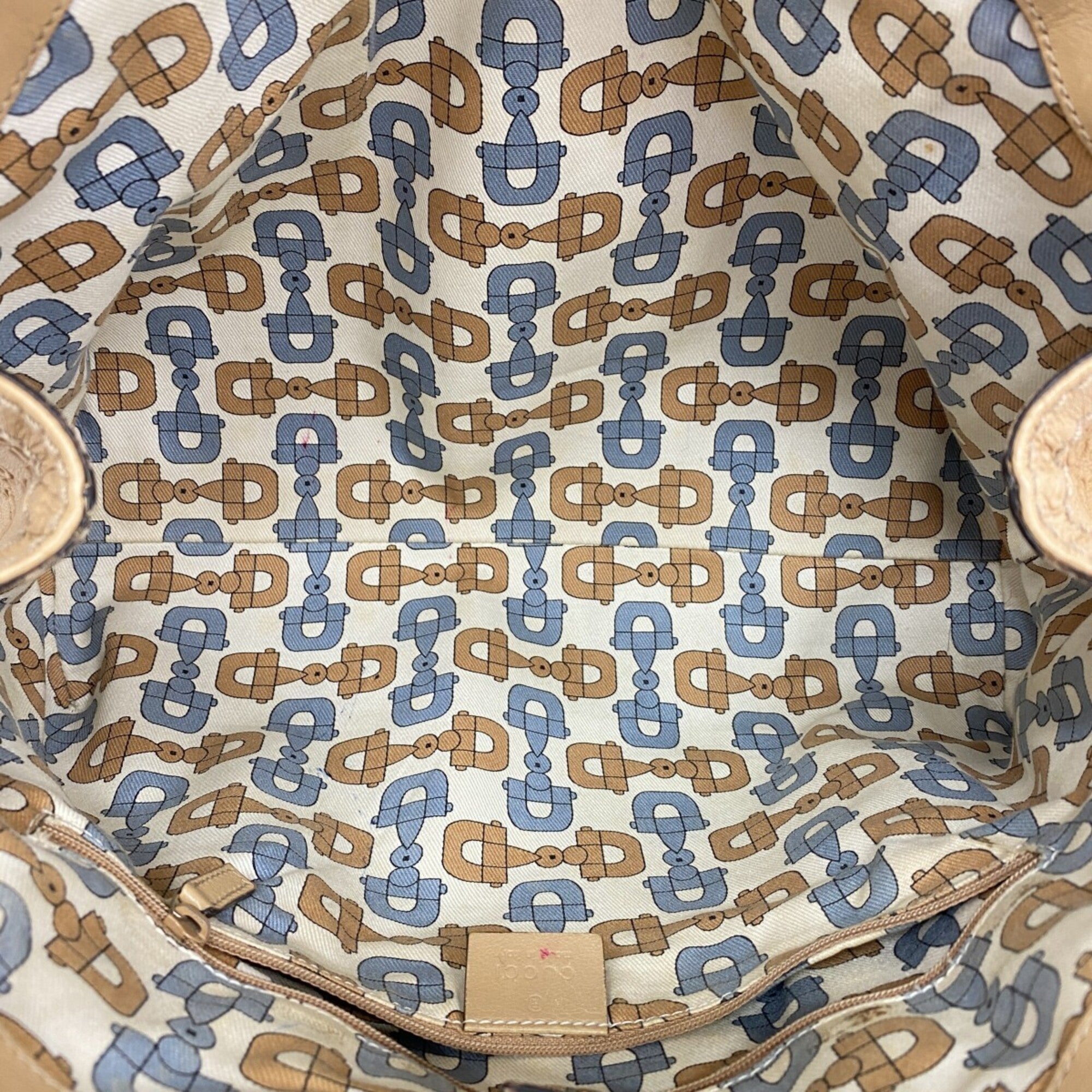 Gucci Beige Leather Tote Bag (Pre-Owned)