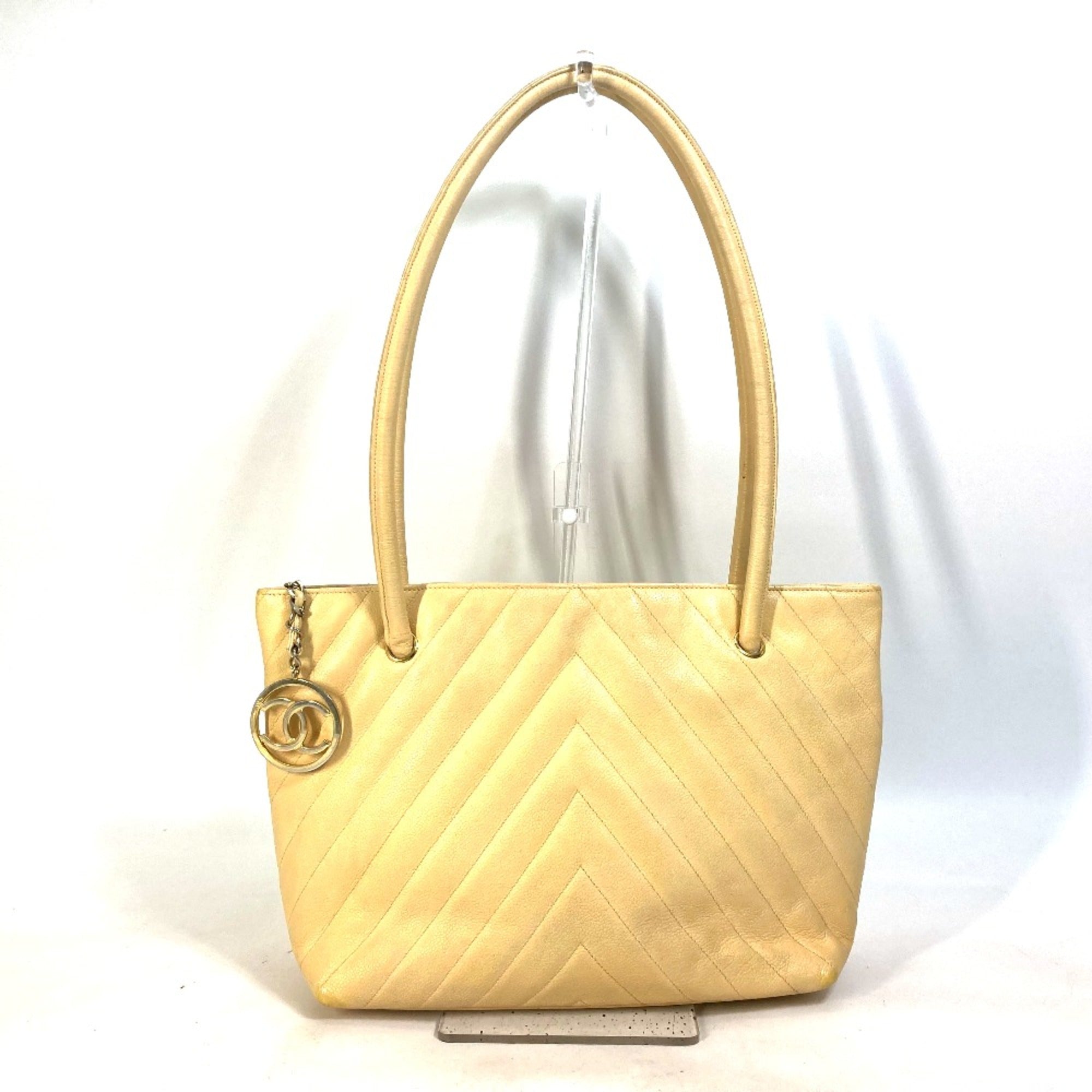Chanel Yellow Leather Shoulder Bag