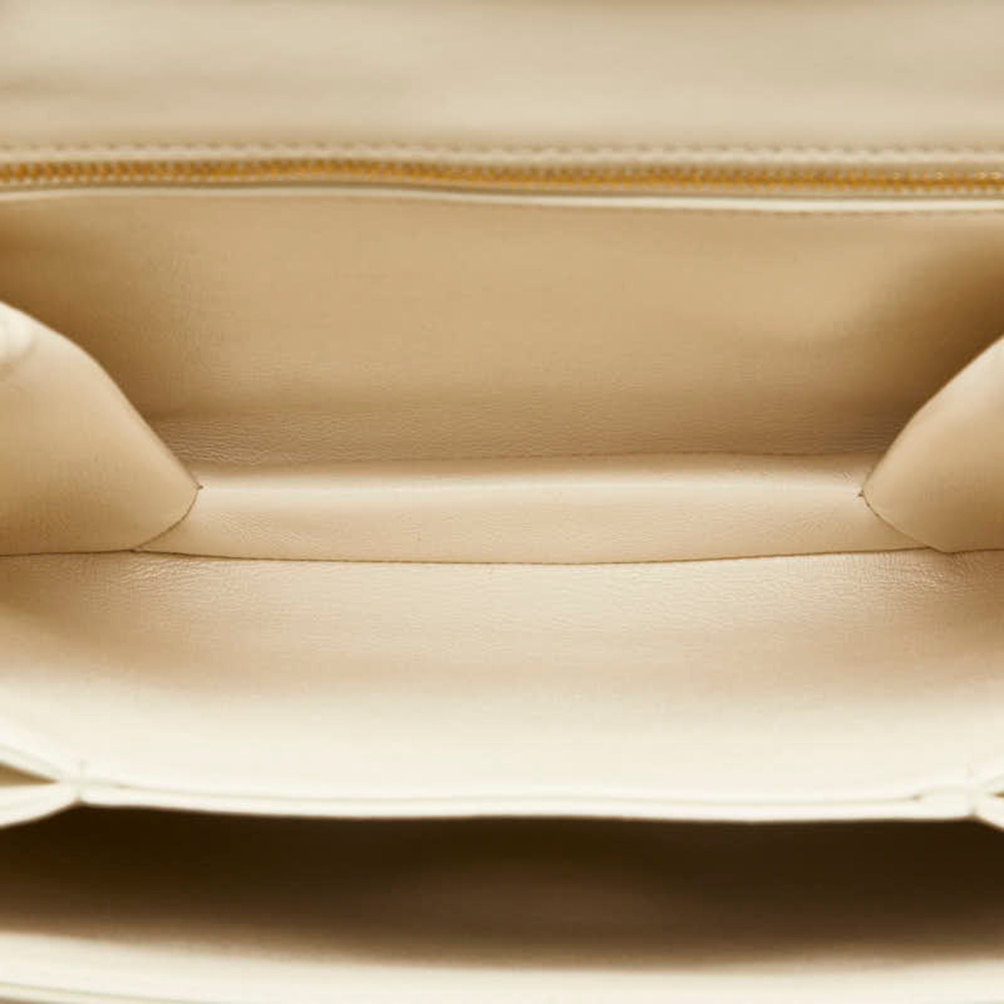 Celine White Leather Shoulder Bag