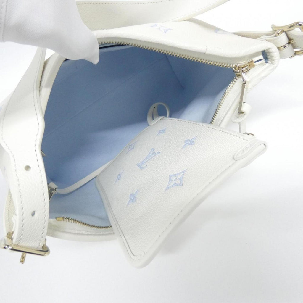 Louis Vuitton Monogram Empreinte Blanc Blue Leather Shoulder Bag