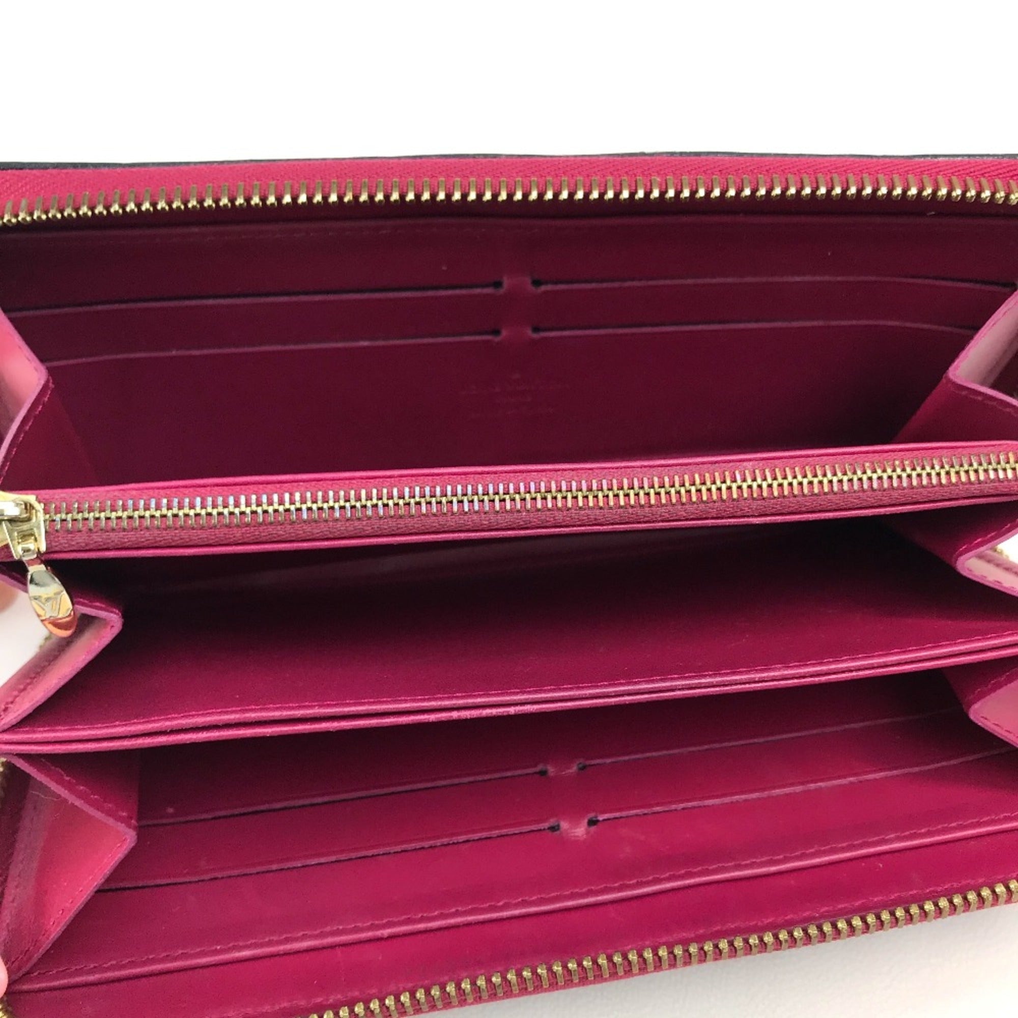 Louis Vuitton Pink Leather Long Wallet