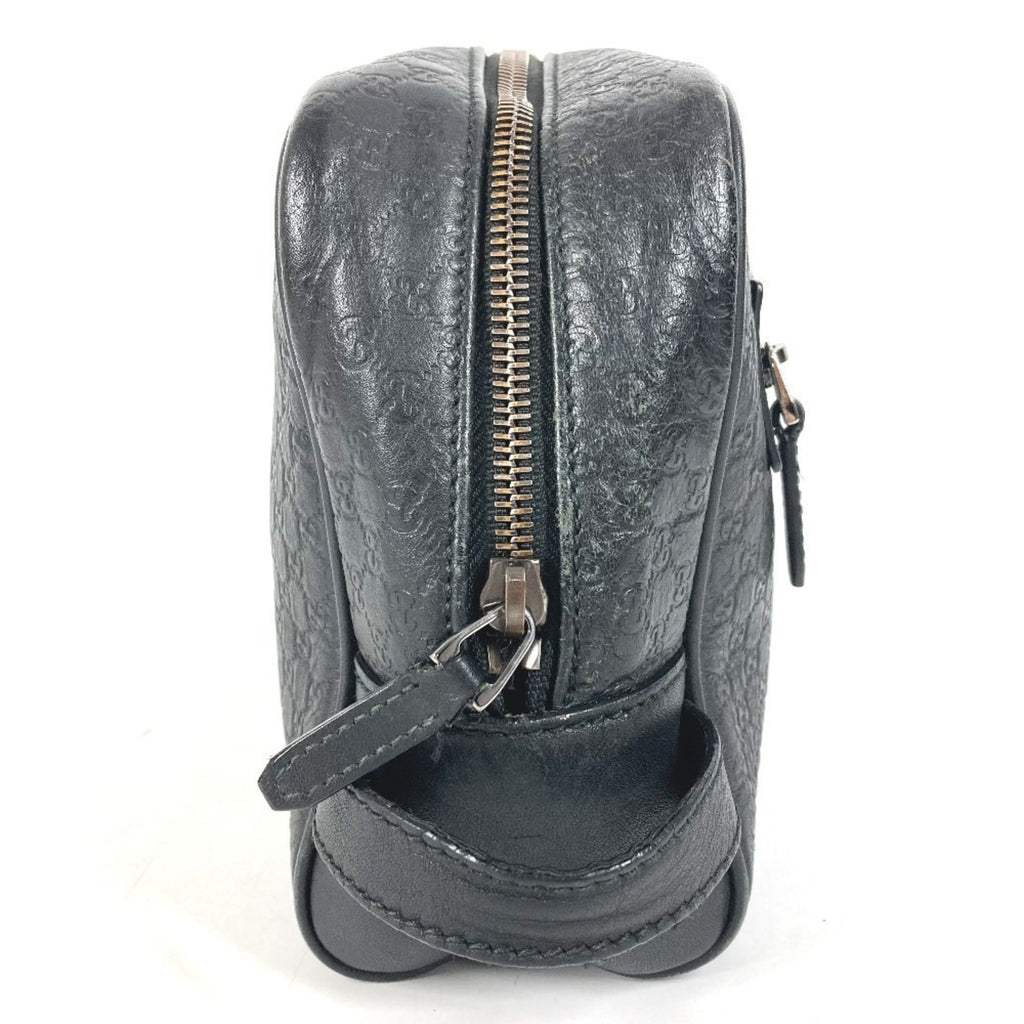 Gucci Guccissima Black Gg Leather Clutch Bag Handbag (Pre-Owned)