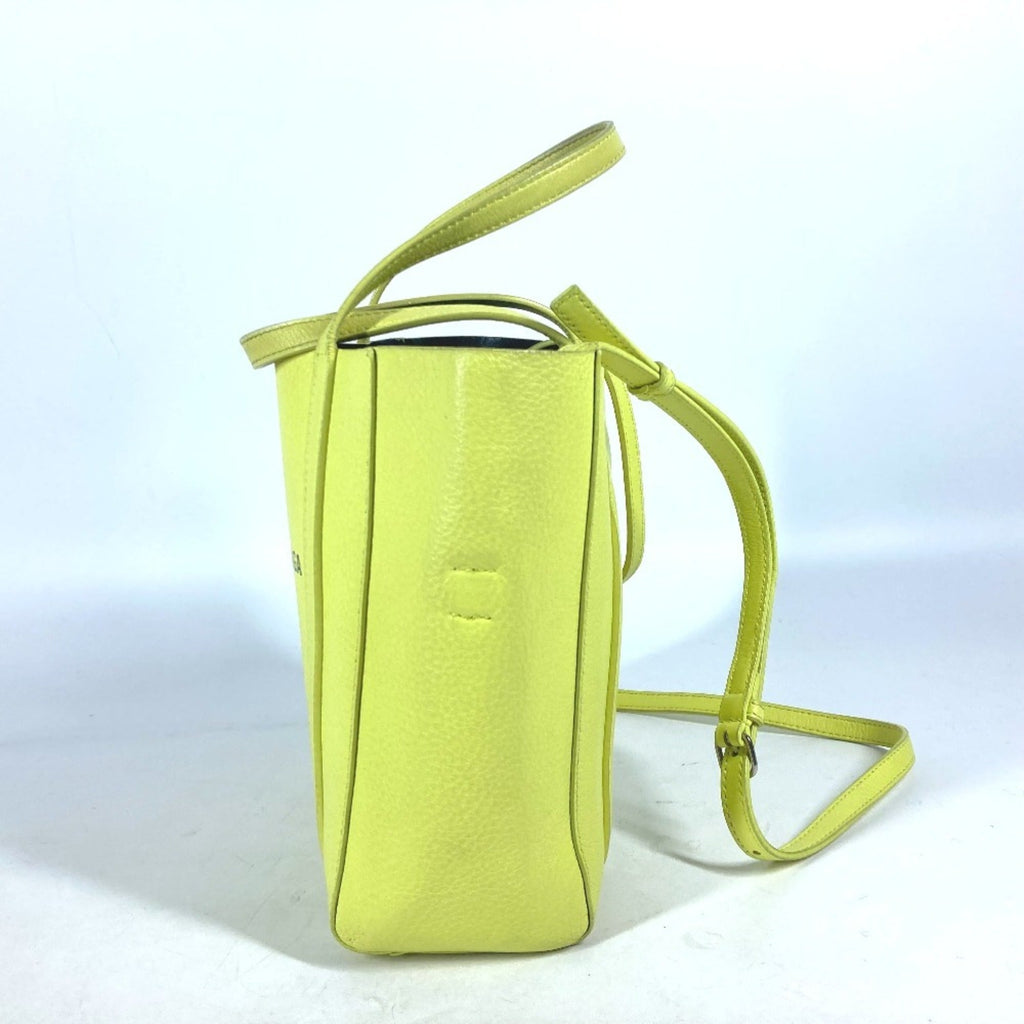 Balenciaga Black Yellow Leather Shoulder Bag Tote