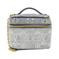 Louis Vuitton Dark Blue Light Blue Cotton Shoulder Bag
