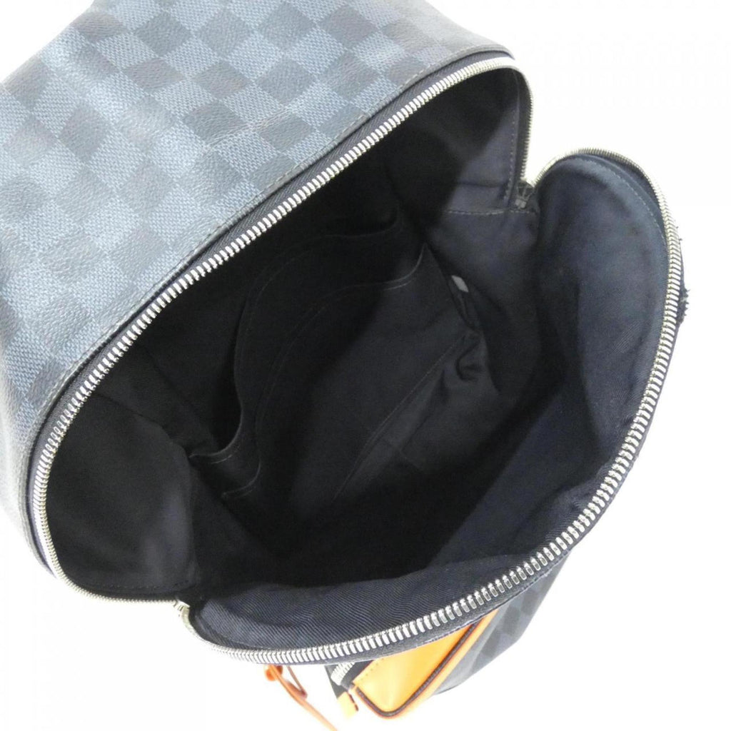 Louis Vuitton Black Cobalt Coated Canvas Backpack
