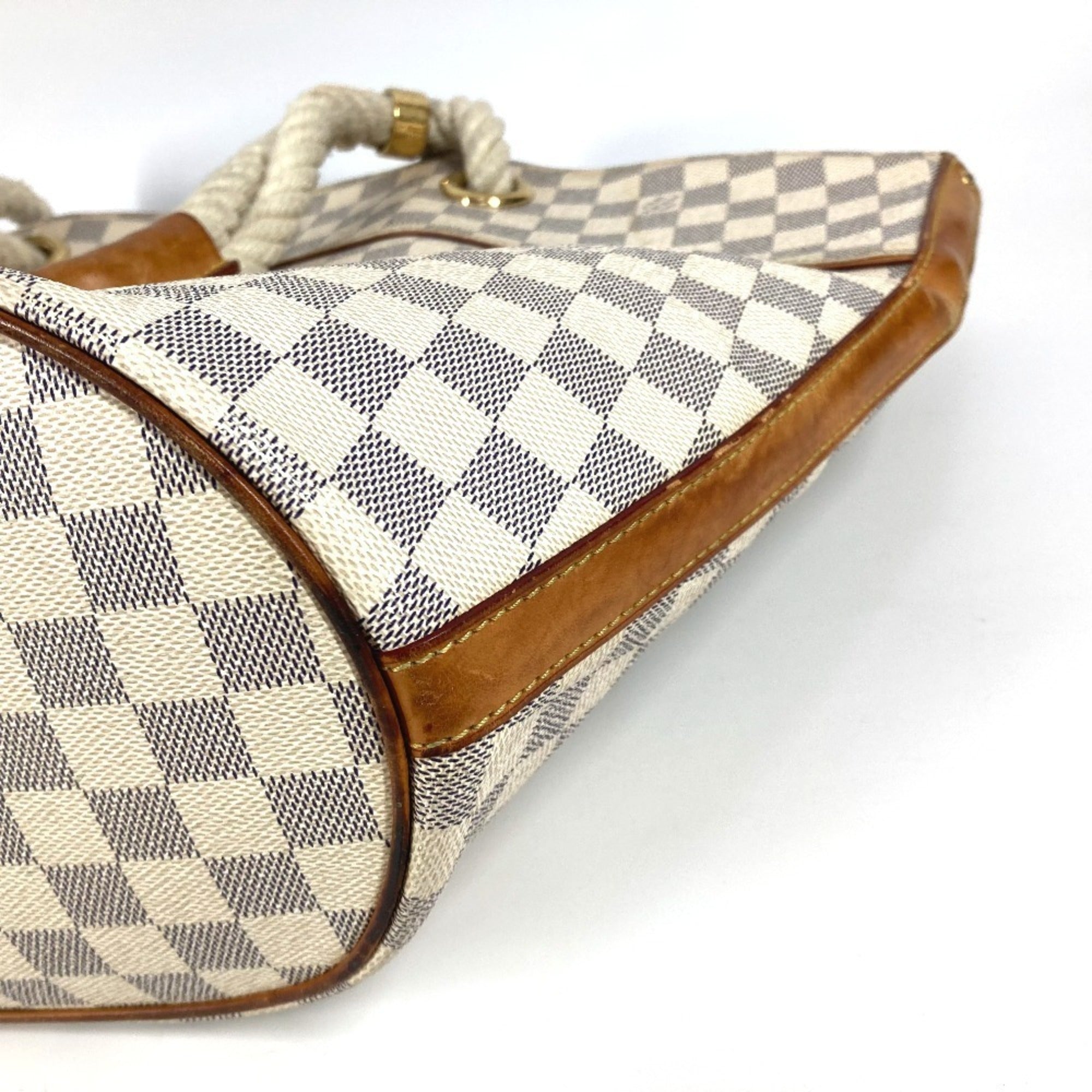 Louis Vuitton White Damier Azur Shoulder Bag Tote Bag