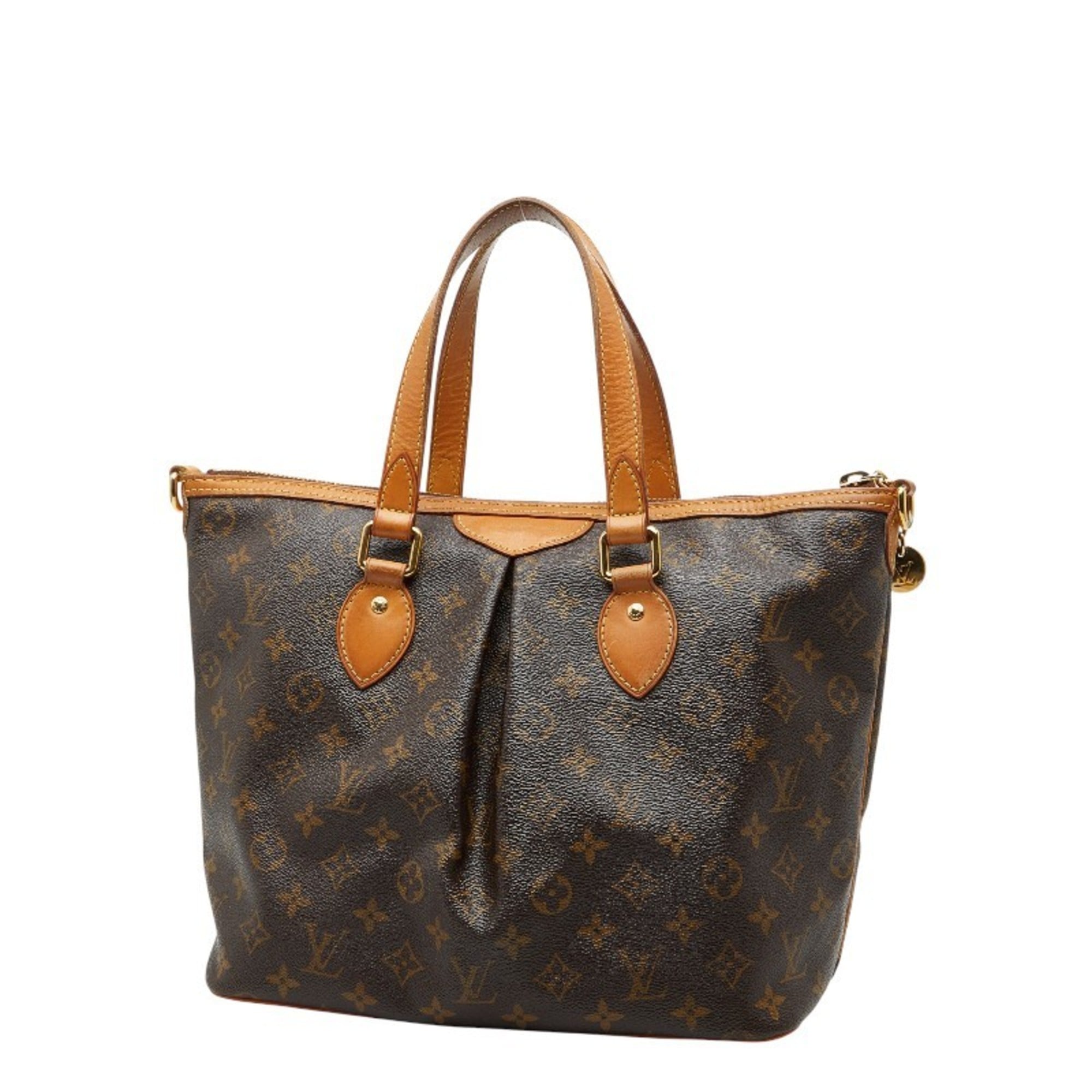 Louis Vuitton Brown Pvc Leather Handbag Shoulder Bag