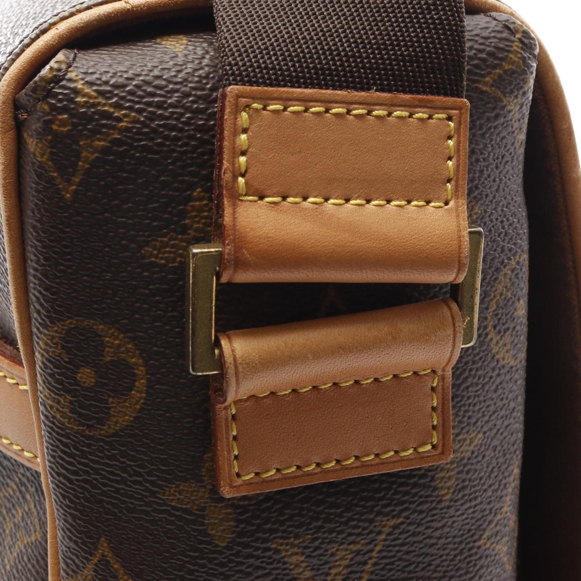 Louis Vuitton Brown Pvc Coated Canvas Leather Shoulder Bag