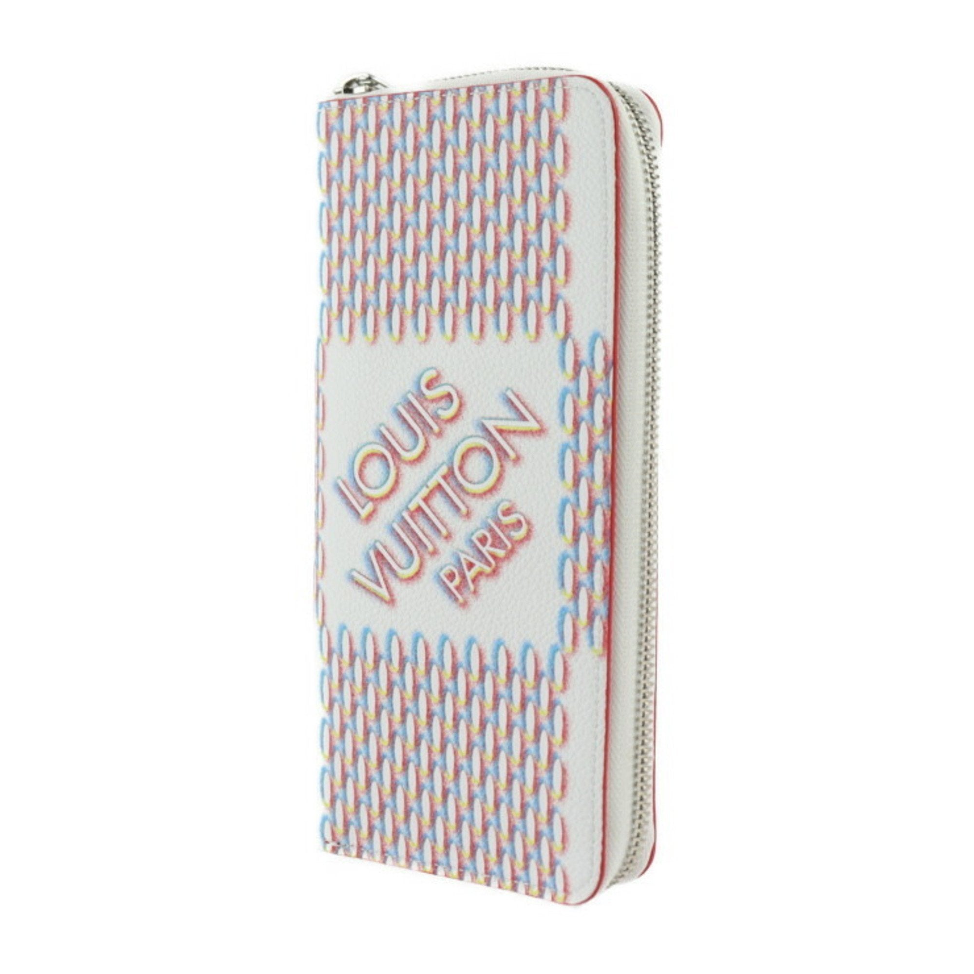 Louis Vuitton Blanc Multi-Color White Leather Wallet