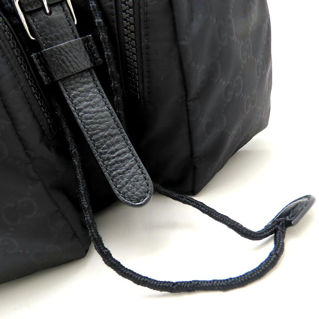 Gucci Black Nylon Leather Backpack (Pre-Owned)