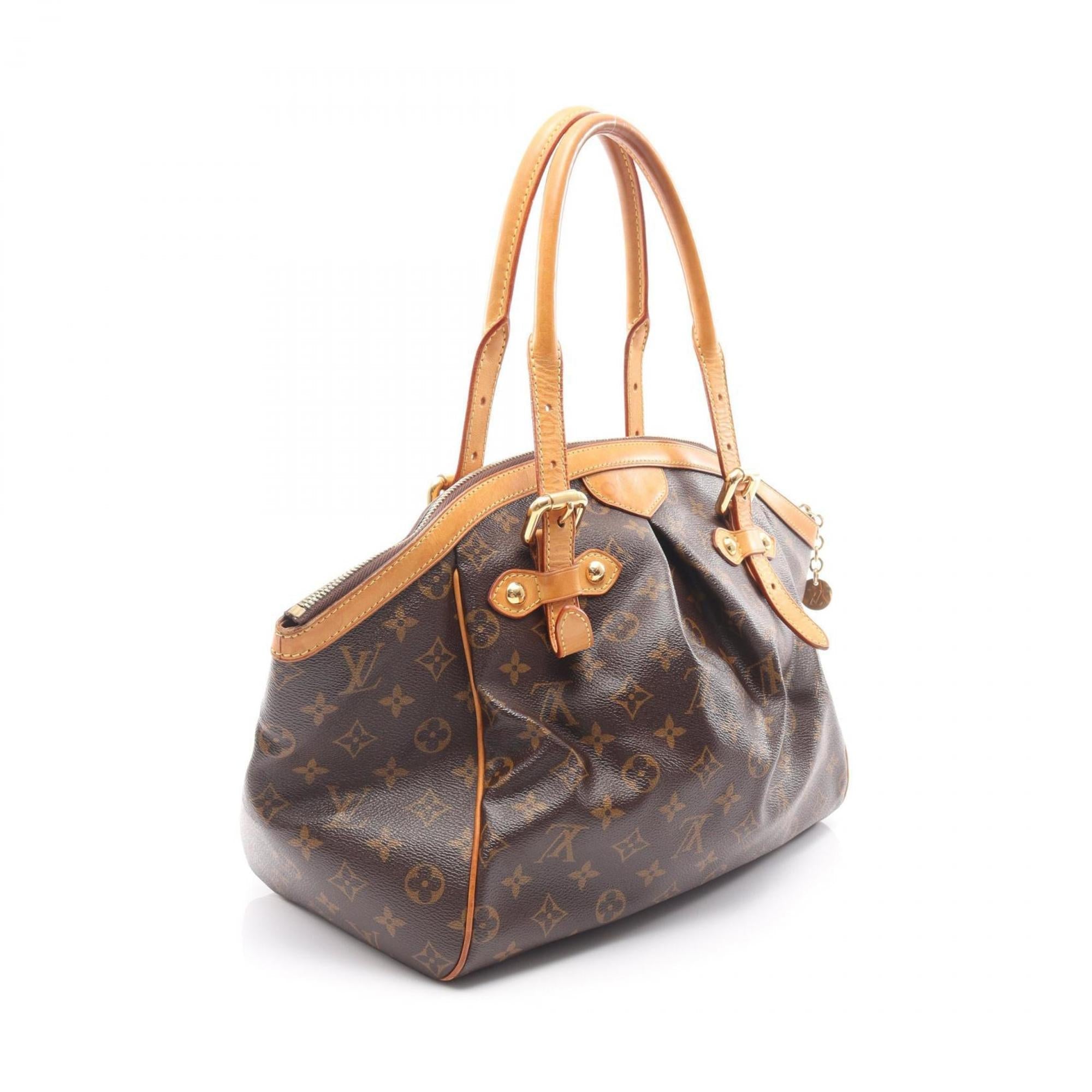 Louis Vuitton Brown Pvc Coated Canvas Leather Handbag