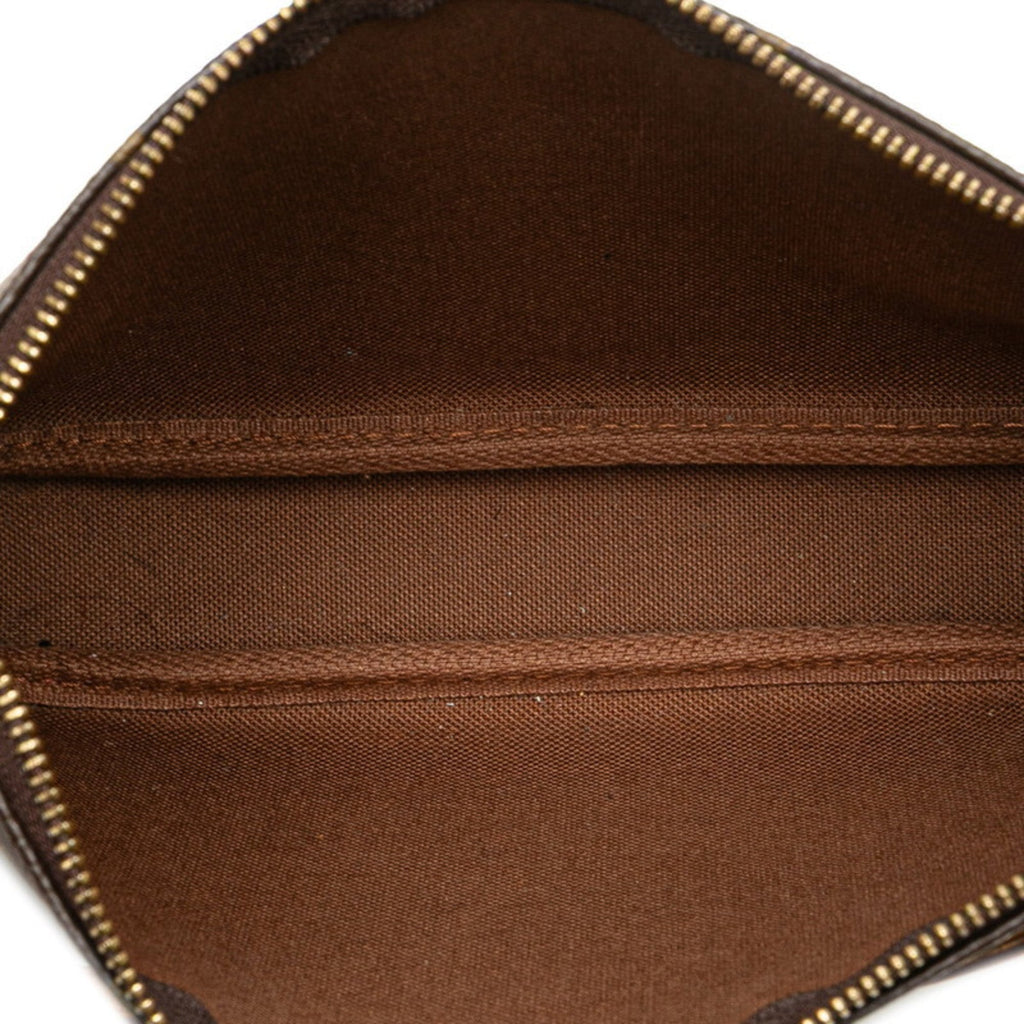 Louis Vuitton Monogram Brown Pvc Leather Pochette Pouch