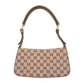 Gucci Brown Canvas Leather Handbag (Pre-Owned)