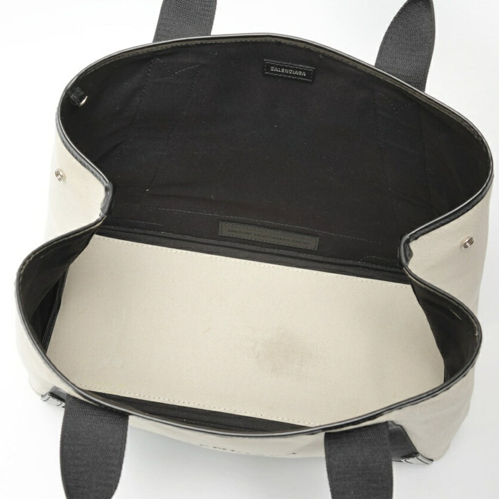 Balenciaga Black Canvas Leather Tote