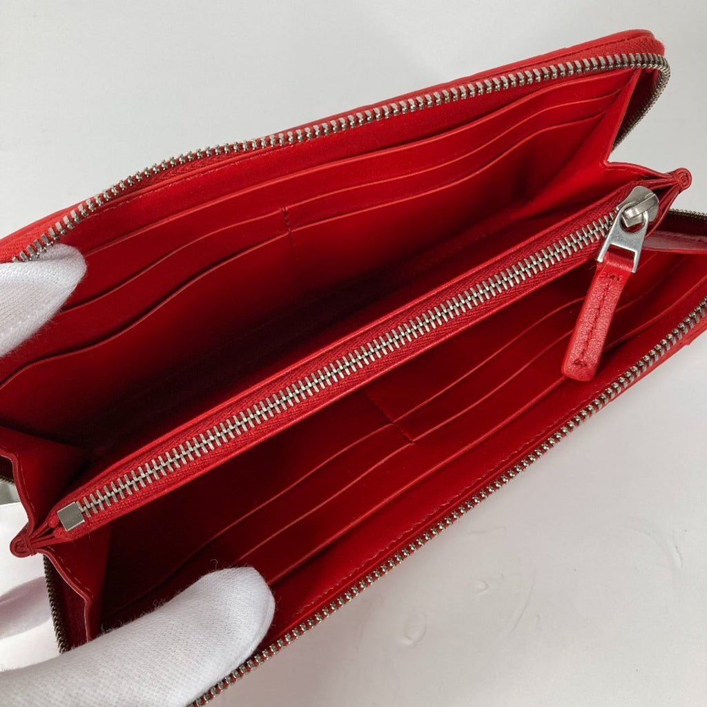 Bottega Veneta Red Leather Long Wallet (Bi-Fold)