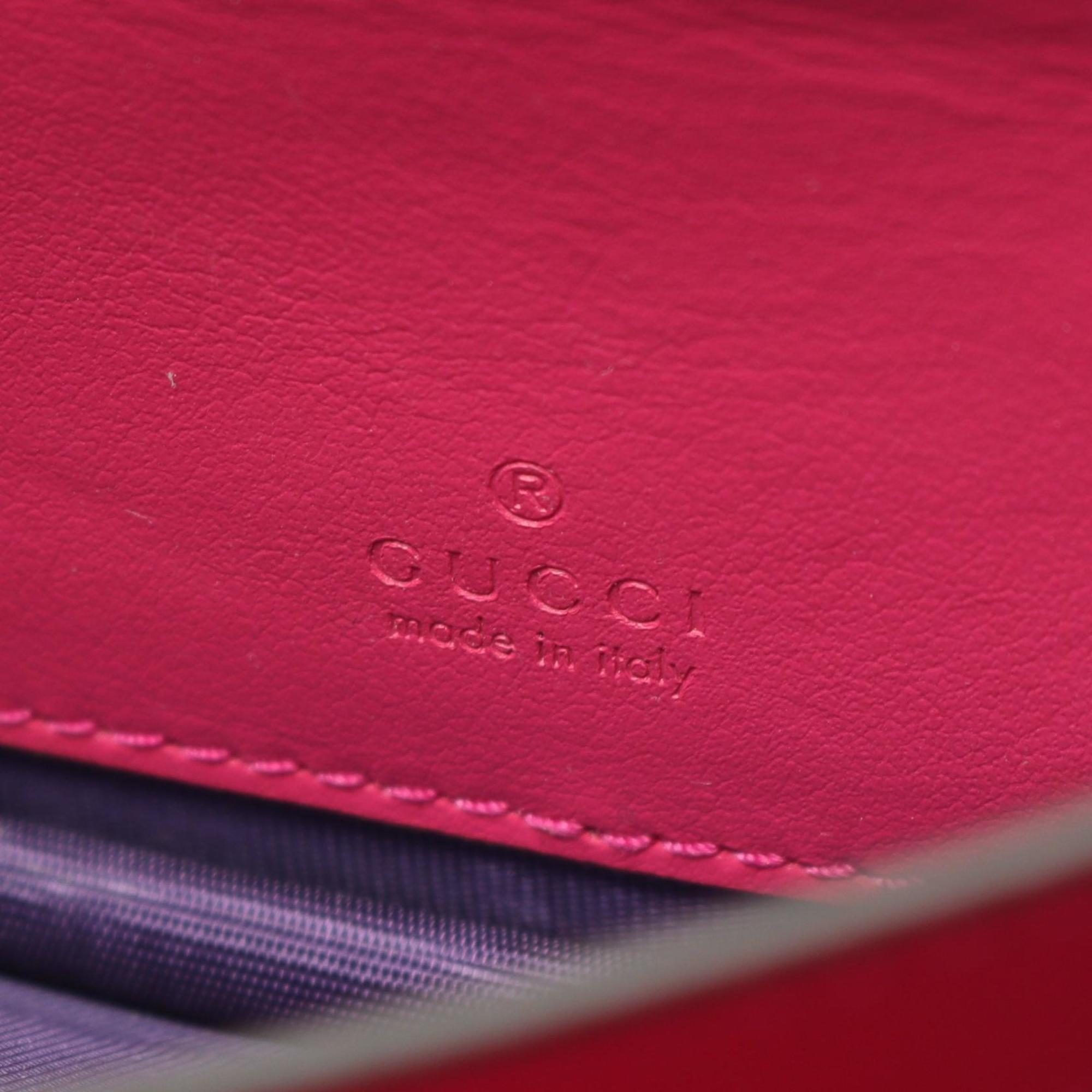 Gucci Pink Nylon Leather Shoulder Bag (Pre-Owned)