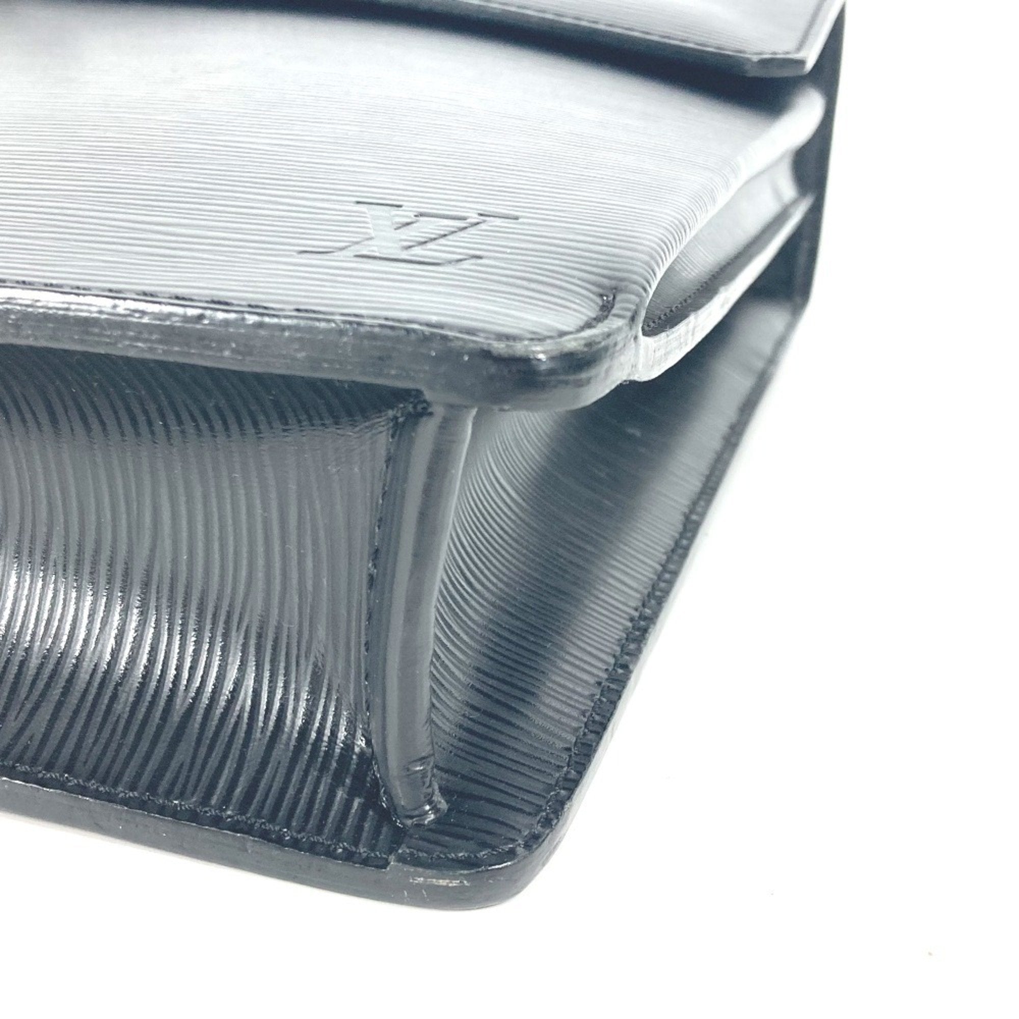 Louis Vuitton Black Noir Epi Leather Briefcase Handbag