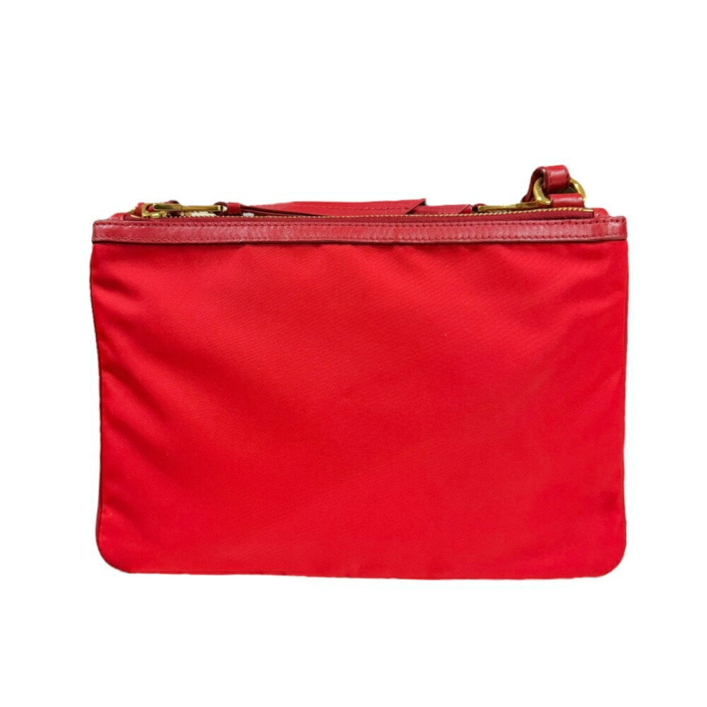 Prada Red Color Nylon Shoulder Bag