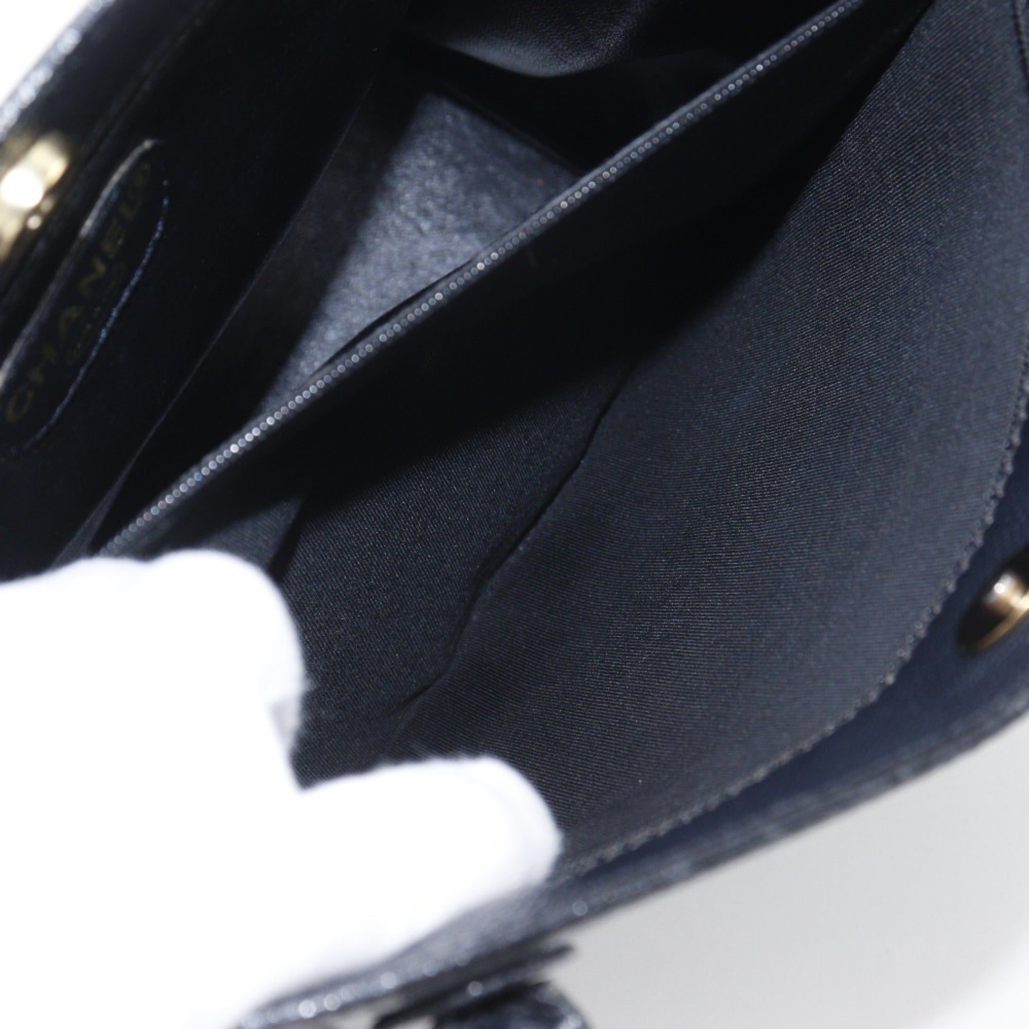 Chanel Black Grained Calfskin Tote Bag