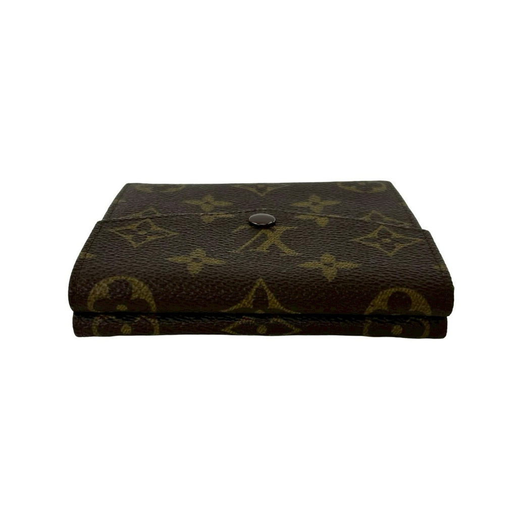 Louis Vuitton Brown Leather Pvc Wallet (Tri-Fold)