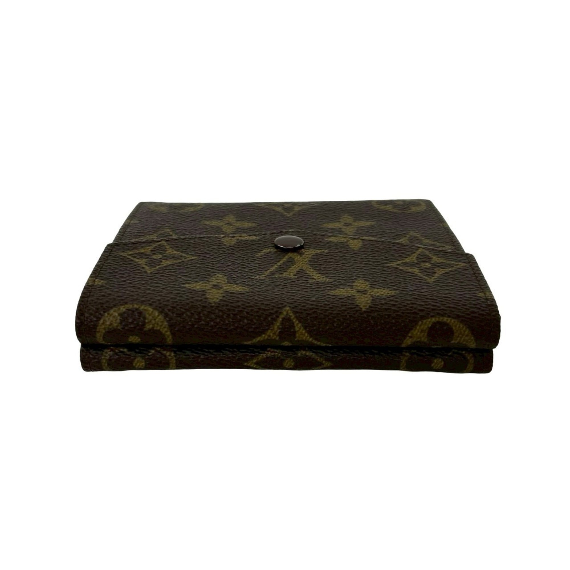 Louis Vuitton Brown Leather Pvc Wallet (Tri-Fold)