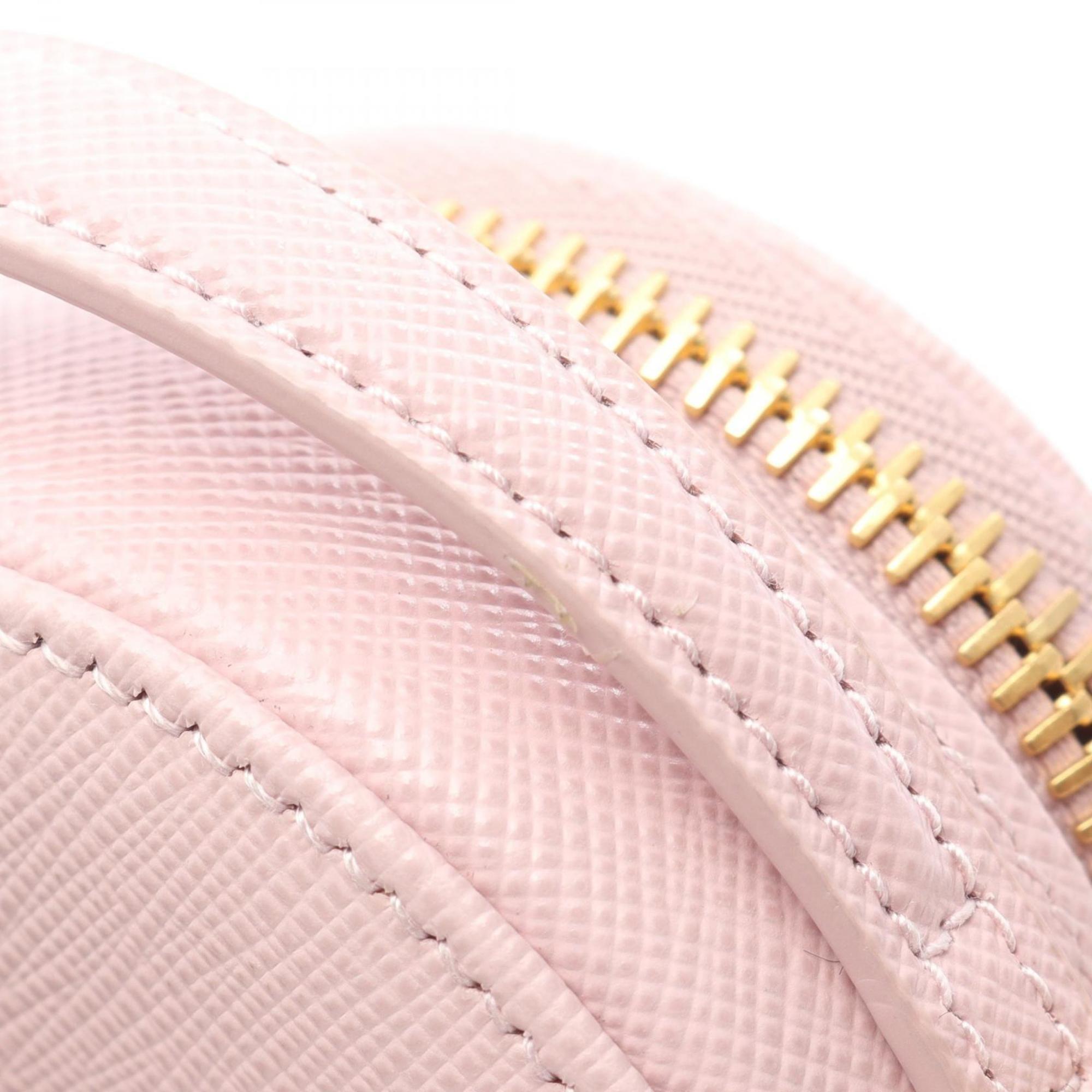 Prada Pink Saffiano Triangle Pouch Shoulder Bag