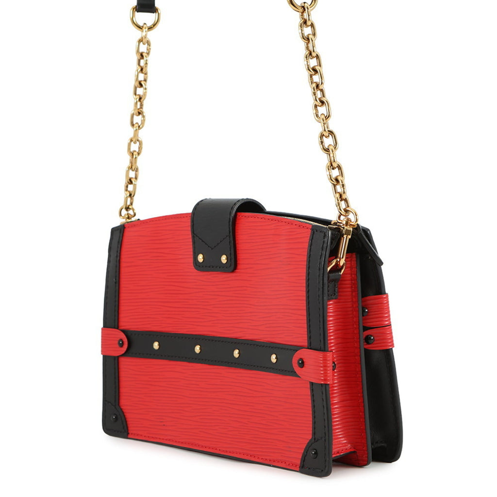 Louis Vuitton Red Color Epi Leather Clutch Bag Shoulder Bag