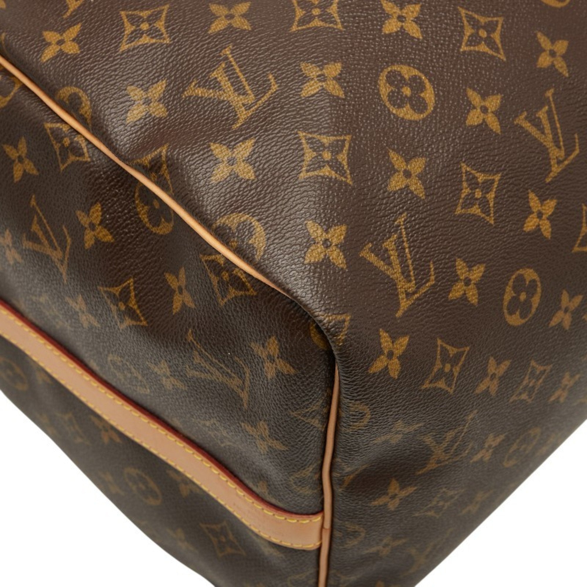 Louis Vuitton Brown Pvc Leather Boston Bag Shoulder Bag