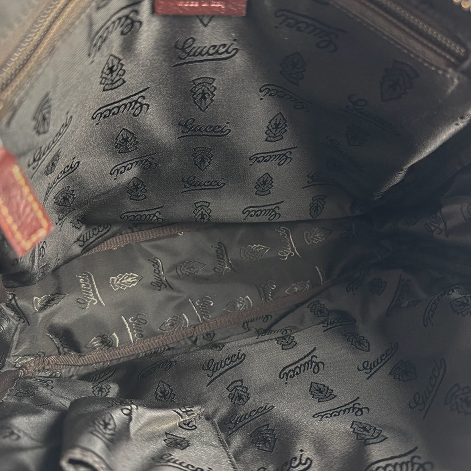 Gucci Brown Leather Shoulder Bag (Pre-Owned)