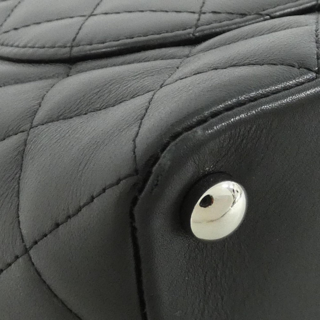 Chanel Ligne Cambon Black Leather Handbag