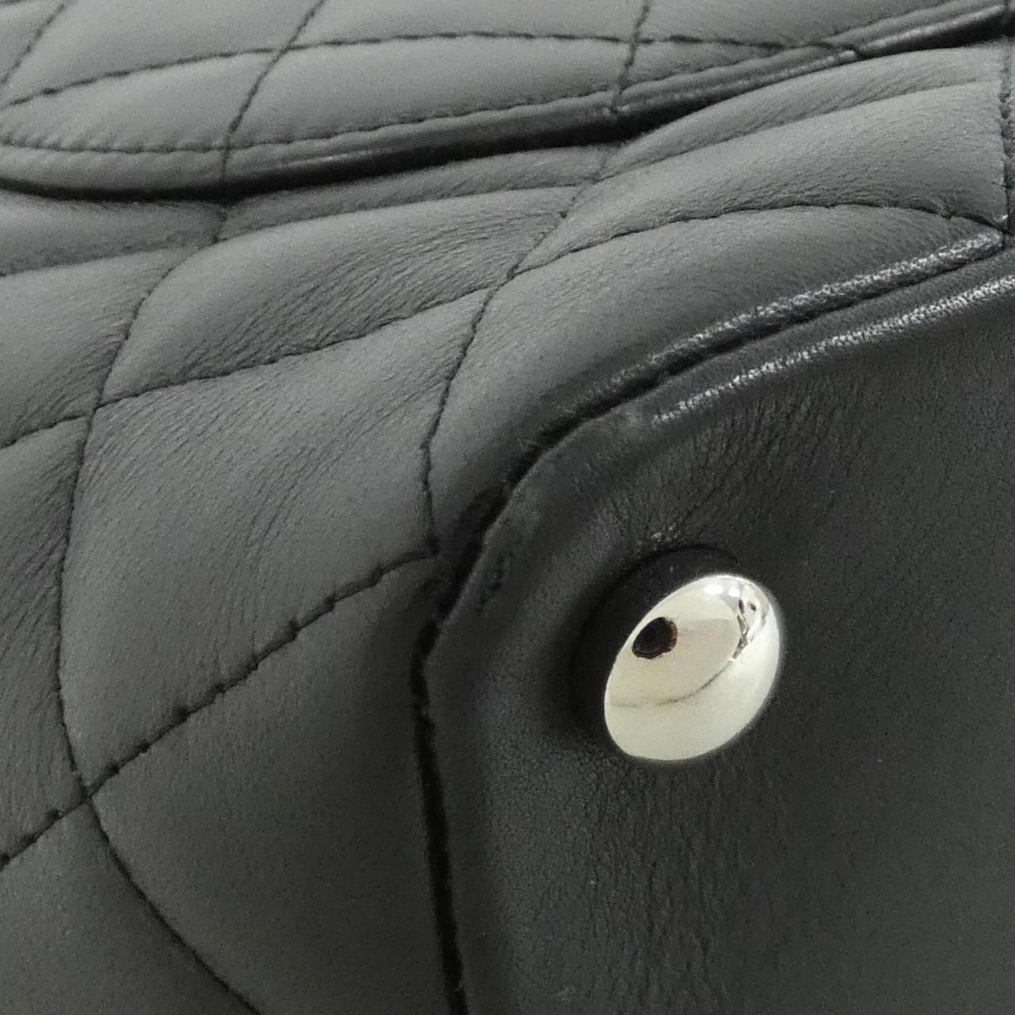 Chanel Ligne Cambon Black Leather Handbag