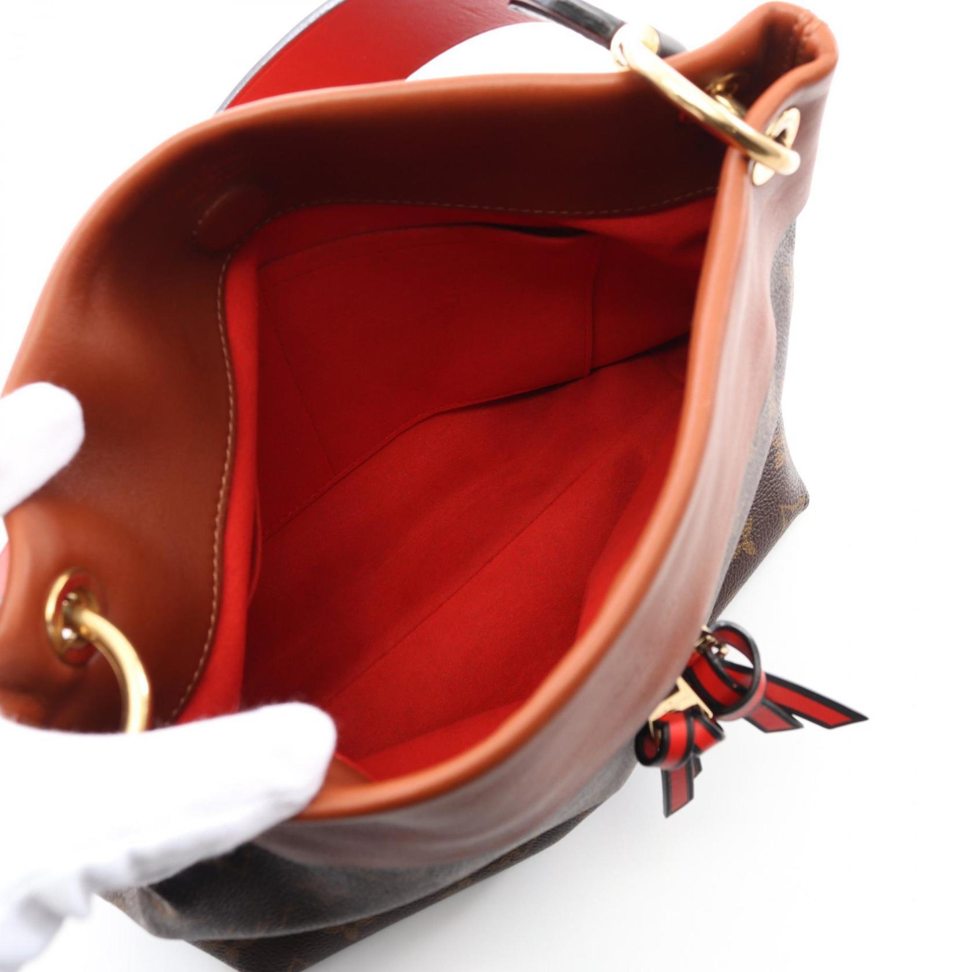 Louis Vuitton Black Brown Caramel Red Color Monogram Pvc Leather Coated Canvas Shoulder Bag